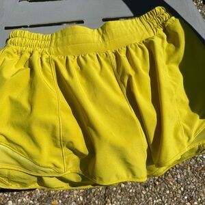 Yellow lululemon shorts Sz8